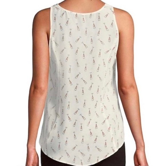 NWT Joie Rain Champagne Silk Tank Top in Porcelain White XS - Picture 3 of 8